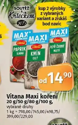 COOP TIP Vitana Maxi koření nabídka