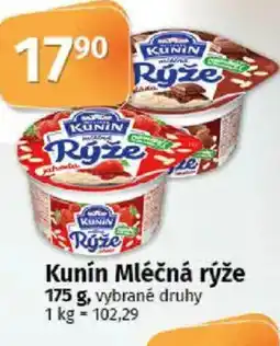 COOP TIP Kunín Mléčná rýže nabídka