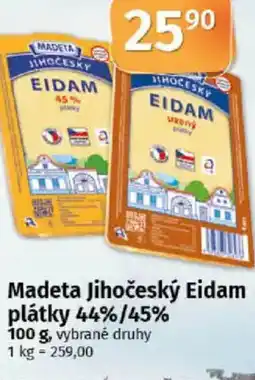 COOP TIP Madeta Jihočeský Eidam plátky 44%/45% nabídka