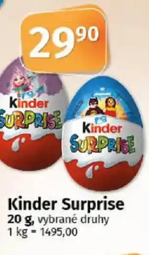 COOP TIP Kinder Surprise nabídka