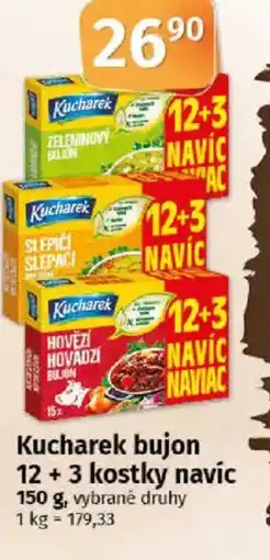 COOP TIP Kucharek bujon 12 + 3 kostky navíc nabídka
