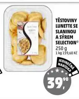 Penny Market TĚSTOVINY LUNETTE SE SLANINOU A SÝREM SELECTION, 250 g nabídka