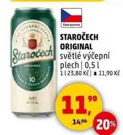 Penny Market STAROČECH ORIGINAL světlé výčepní plech, 0,5 l nabídka