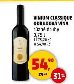 Penny Market VINIUM CLASSIQUE ODRUDOVÁ VÍNA, 0,75 l nabídka