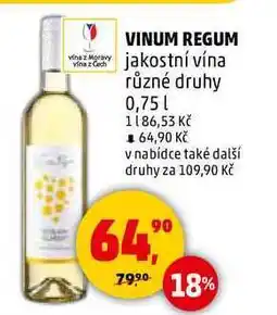 Penny Market VINUM REGUM jakostní vína, 0,75 l nabídka