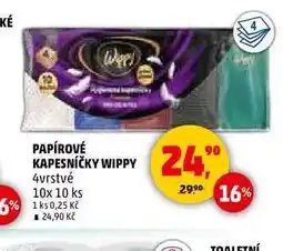 Penny Market PAPÍROVÉ KAPESNÍČKY WIPPY 4vrstvé, 10x 10 ks nabídka