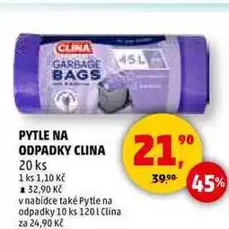Penny Market PYTLE NA ODPADKY CLINA, 20 ks nabídka