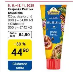 Tesco Krajanka Paštika bruselská, 120 g nabídka