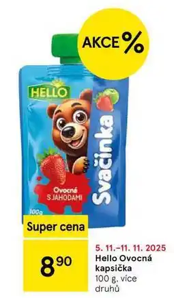 Tesco Hello Ovocná kapsička, 100 g nabídka
