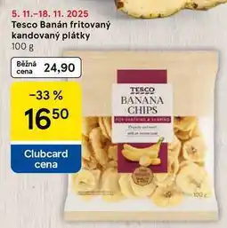 Tesco Tesco Banán fritovaný kandovaný plátky, 100 g nabídka