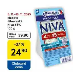 Tesco Madeta Jihočeská Niva 45%, 100 g nabídka