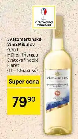 Tesco Svatomartinské Víno Mikulov, 0,75 l nabídka