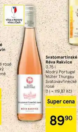 Tesco Svatomartinské Réva Rakvice, 0,75 l nabídka