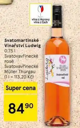 Tesco Svatomartinské Vinařství Ludwig, 0,75 l nabídka