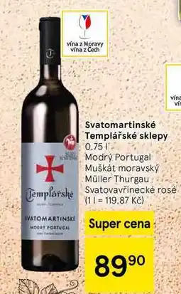 Tesco Svatomartinské Templářské sklepy, 0.75 l nabídka