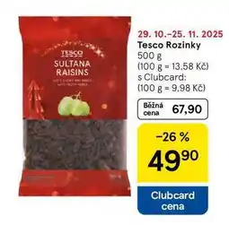 Tesco Tesco Rozinky, 500 g nabídka