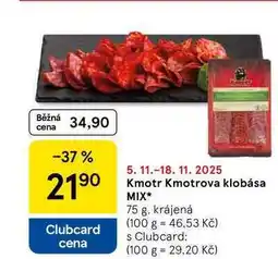 Tesco Kmotr Kmotrova klobása MIX, 75 g nabídka