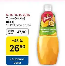 Tesco Toma Ovocný nápoj, 1 l, PET nabídka