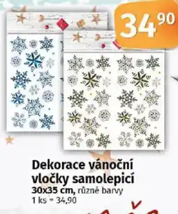 COOP TIP Dekorace vánoční vločky samolepicí nabídka