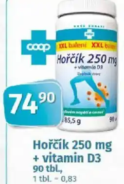 COOP TIP Hořčík 250 mg + vitamin D3 nabídka