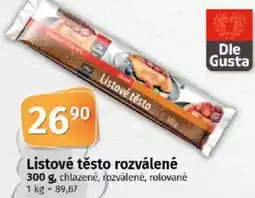 COOP TIP Listové těsto rozválené nabídka