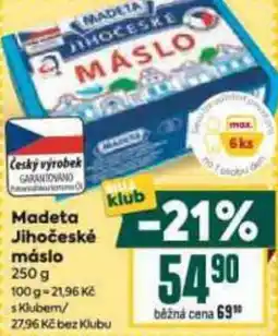 Billa Madeta Jihočeské máslo nabídka