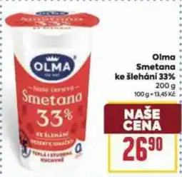 Billa Olma Smetana ke šlehání 33% nabídka