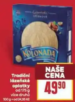 Billa Tradiční lazenske oplatky nabídka