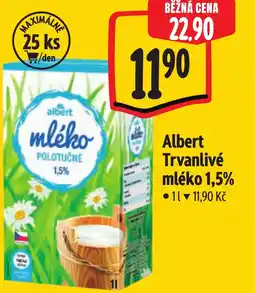 Albert Albert Trvanlivé mléko 1,5% nabídka