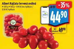 Albert Albert Rajčata červená oválná nabídka