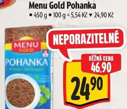 Albert Menu Gold Pohanka nabídka