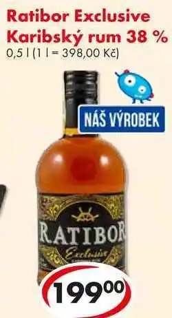 CBA Ratibor Exclusive Karibský rum 38 %, 0,5 l nabídka