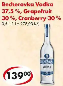 CBA Becherovka Vodka 37,5 %, Grapefruit 30%, Cranberry 30%, 0,5 l nabídka