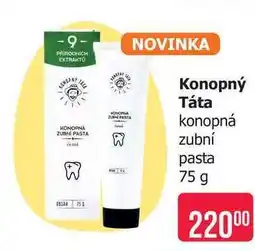 Teta Konopný Táta konopná zubní pasta 75 g nabídka