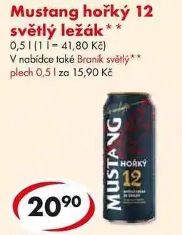 CBA Mustang hořký 12 světlý ležák, 0,5 l nabídka
