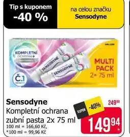 Teta Sensodyne Kompletní ochrana zubní pasta 2x 75 ml nabídka