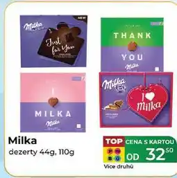 Tamda Foods MILKA dezerty 44g, 110g nabídka
