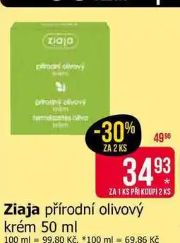 Teta Ziaja přírodní olivový krém 50 ml nabídka