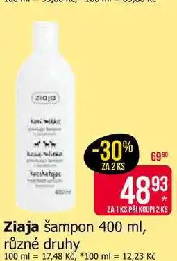 Teta Ziaja šampon 400 ml, různé druhy nabídka