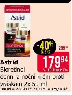 Teta Astrid Bioretinol denní a noční krém proti vráskám 2x 50 ml nabídka