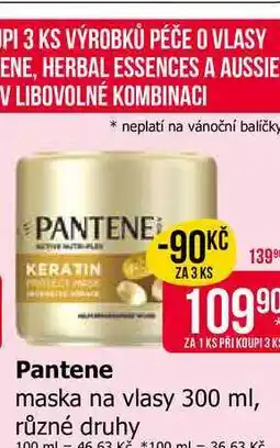 Teta Pantene maska na vlasy 300ml, vybrané druhy nabídka