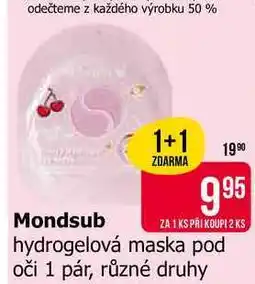 Teta Mondsub hydrogelová maska pod oči 1 pár, různé druhy nabídka