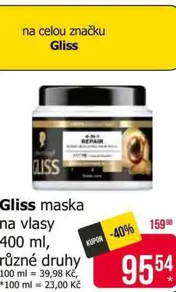 Teta Gliss maska na vlasy 400 ml, různé druhy nabídka
