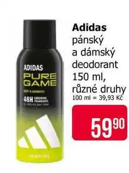 Teta Adidas pánský a dámský deodorant 150 ml nabídka