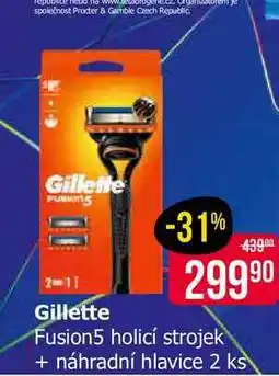 Teta Gillette Fusion 5 holicí strojek + náhradní hlavice 2 ks nabídka