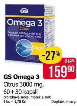 Teta GS Omega 3 Citrus 3000 mg, 60+30 kapslí nabídka