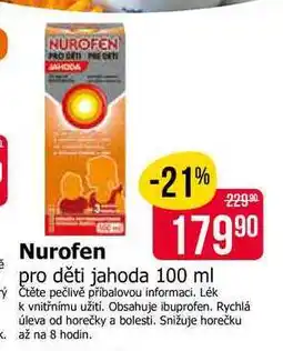 Teta Nurofen pro děti jahoda 100 ml nabídka