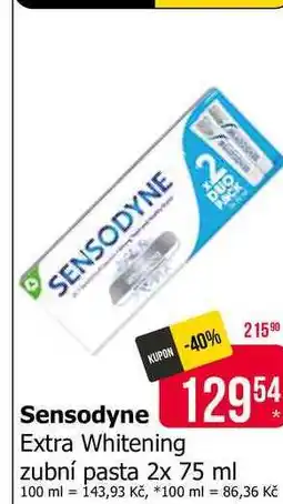 Teta Sensodyne Extra Whitening zubní pasta 2x75 ml nabídka