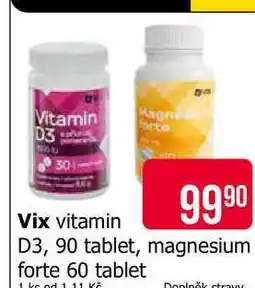 Teta Vix vitamin D3, 90 tablet, magnesium forte 60 tablet nabídka