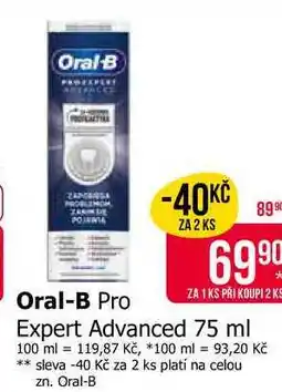 Teta Oral-B Pro -Expert Advanced 75 ml nabídka